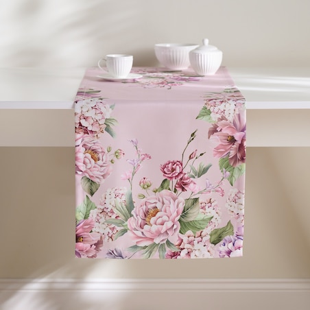 Bieżnik z nadrukiem Tensianis 40x180 cm z motywem kwiatowym