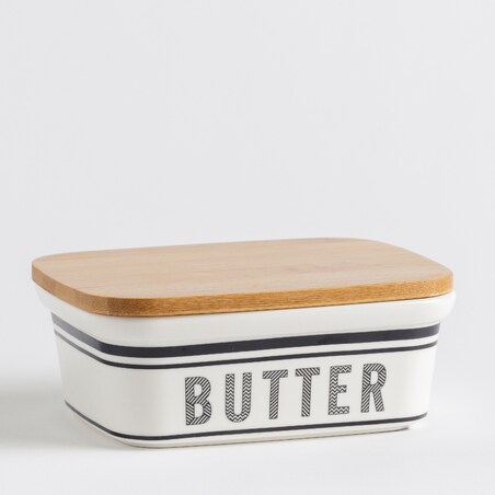 BUTTER DISH words 14x11 cm