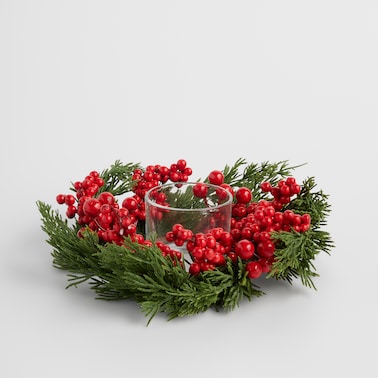 Świecznik Inge z motywem roślinnym