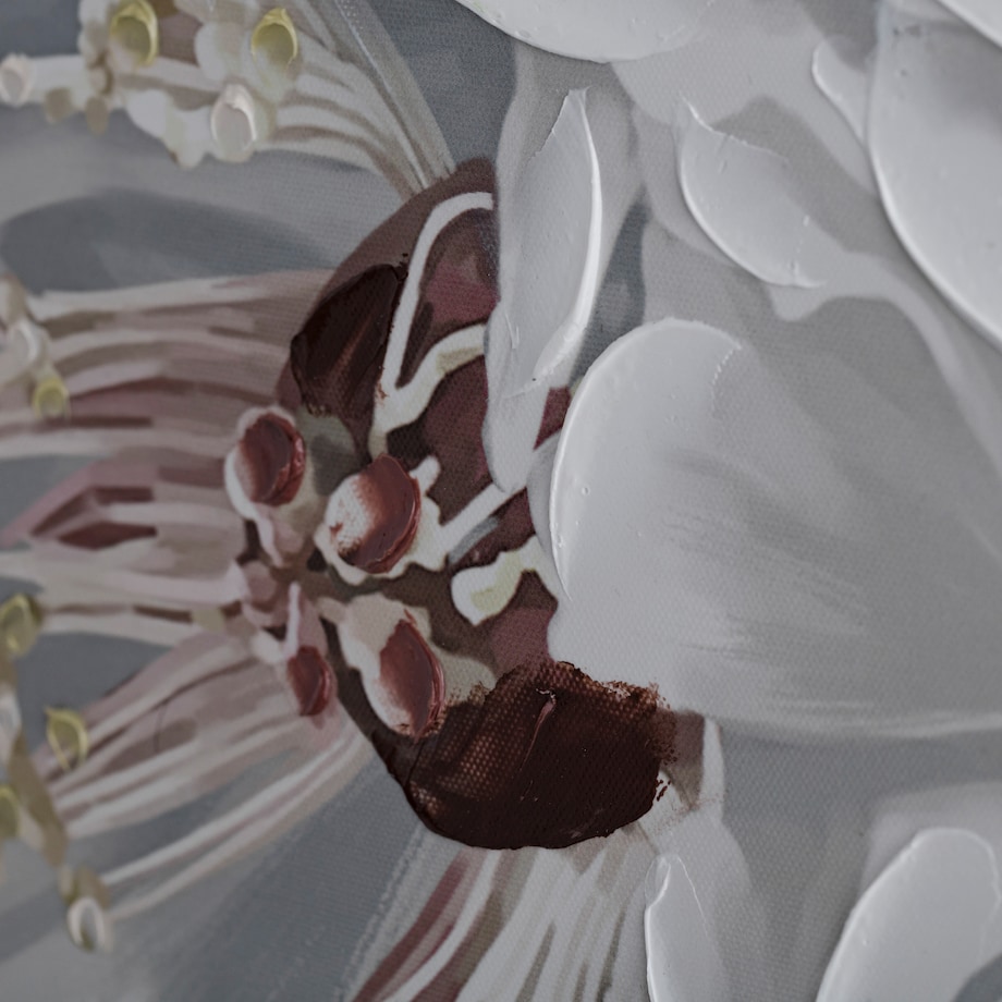 ręcznie zdobiony obraz z motywem kwiatowym florino 80x120