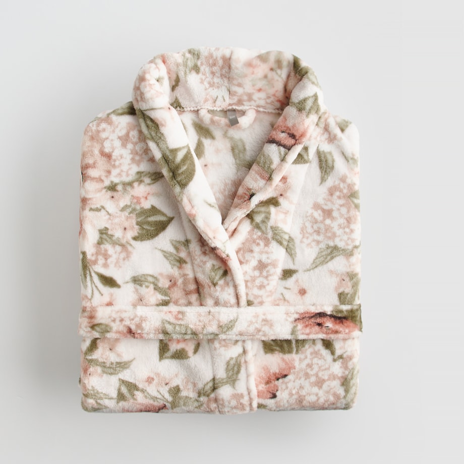 Szlafrok Amorette z motywem kwiatowym