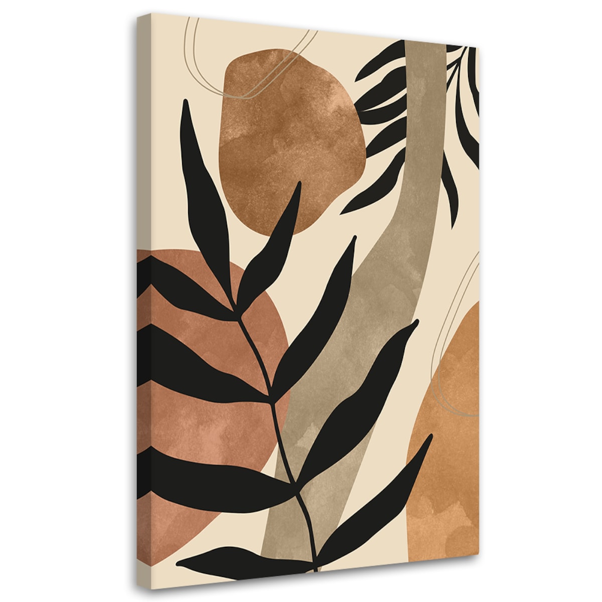 Obraz na płótnie, Liście i gałązki boho