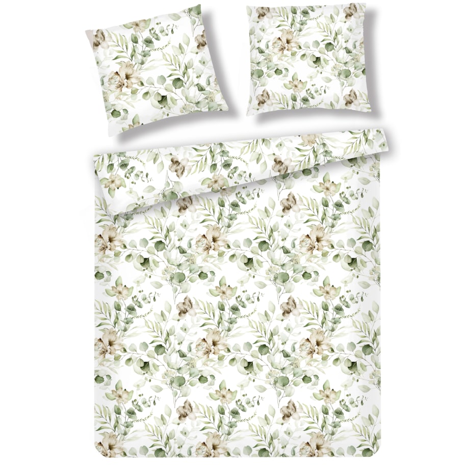 Pościel Z Mikrofibry Nutii 160x200 cm z motywem roślinnym