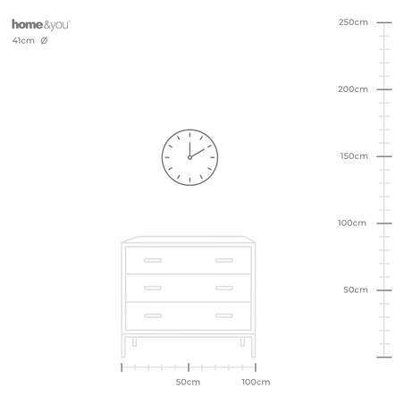 elegancki zegar ścienny tuma 2 ø 40 cm