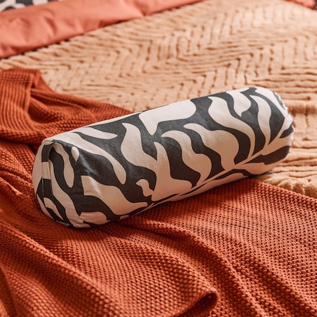 Poduszka Dekoracyjna Wałek Kamea z motywem liści