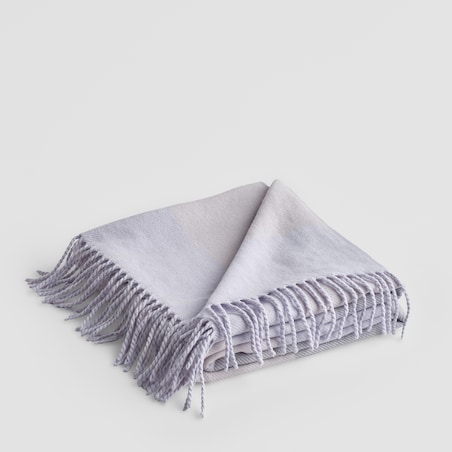 Jednokolorowy koc z wełną Welneso 130x170 cm