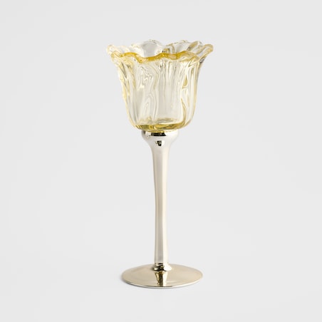 Świecznik Flori z motywem kwiatowym