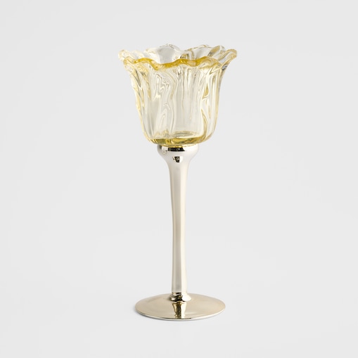 Świecznik Flori z motywem kwiatowym