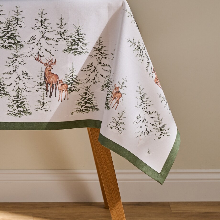 Obrus z nadrukiem Hirvos 130x180 cm z motywem zwierząt leśnych