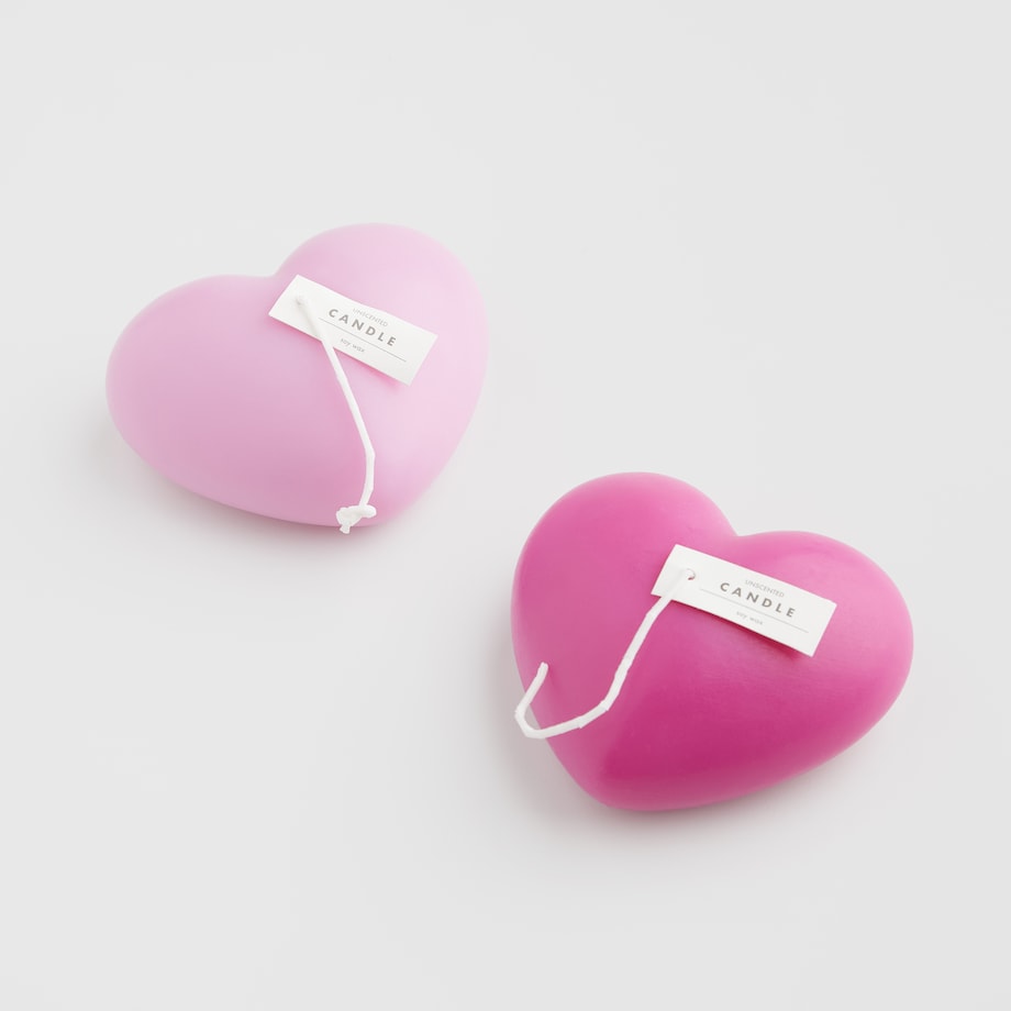 Świeca Corazone z motywem serca