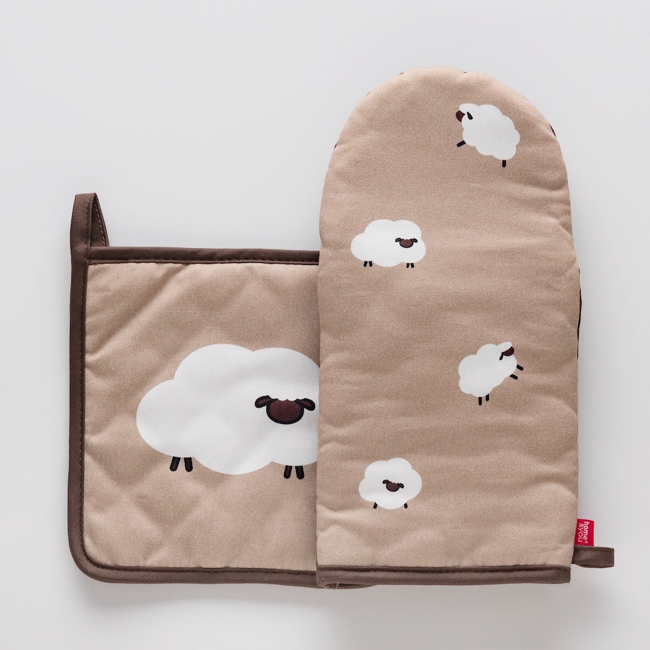 POT HOLDER AND OVEN GLOVE Sheepy