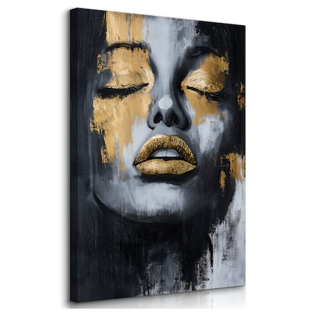 OBRAZ NA PŁÓTNIE DO SYPIALNI ABSTRAKCJA STYL GLAMOUR KOBIECY PORTRET 50x70cm