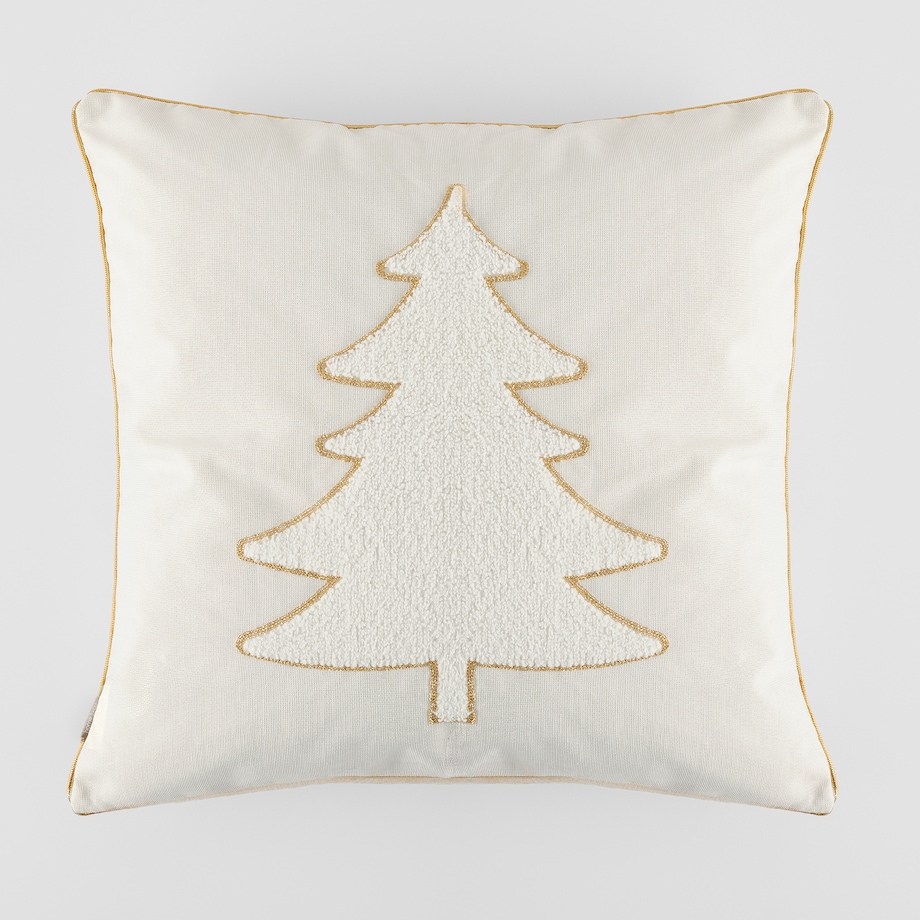 Poszewka Haftowana Medis 45x45 cm z motywem choinki
