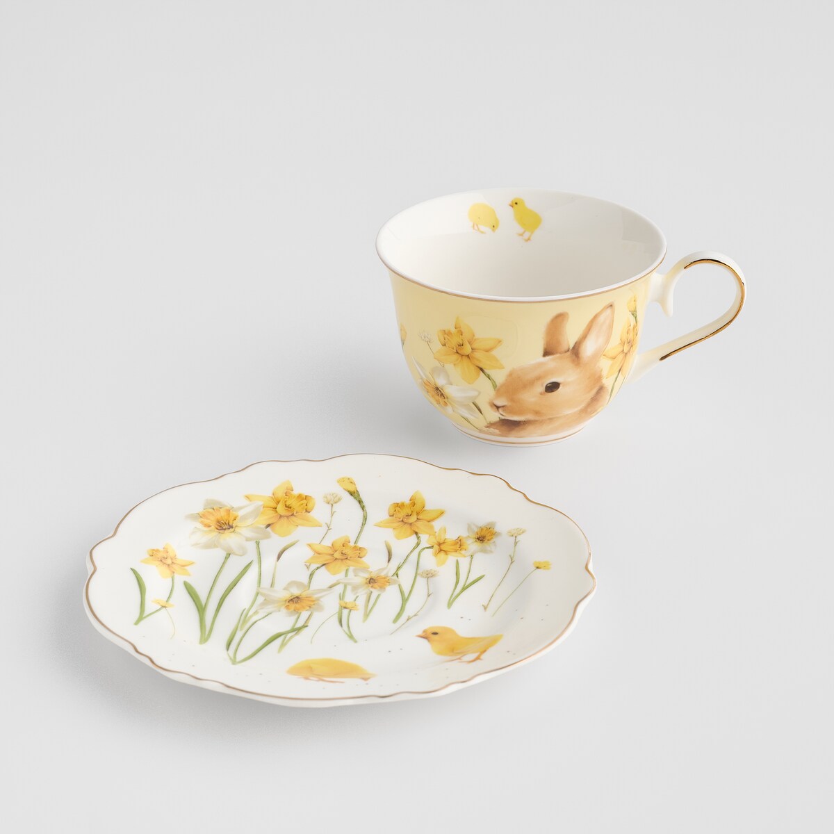 Filiżanka Ze Spodkiem Daffelisbunny z motywem królika