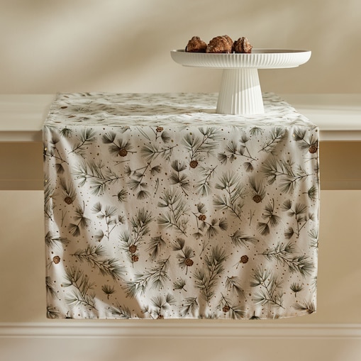 Bieżnik z nadrukiem Grineso 45x180 cm z motywem choinki