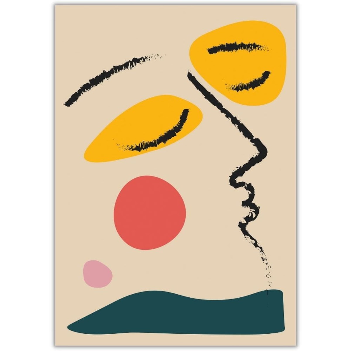 plakat face abstract 2 30x40 cm