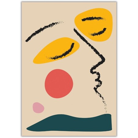 plakat face abstract 2 30x40 cm