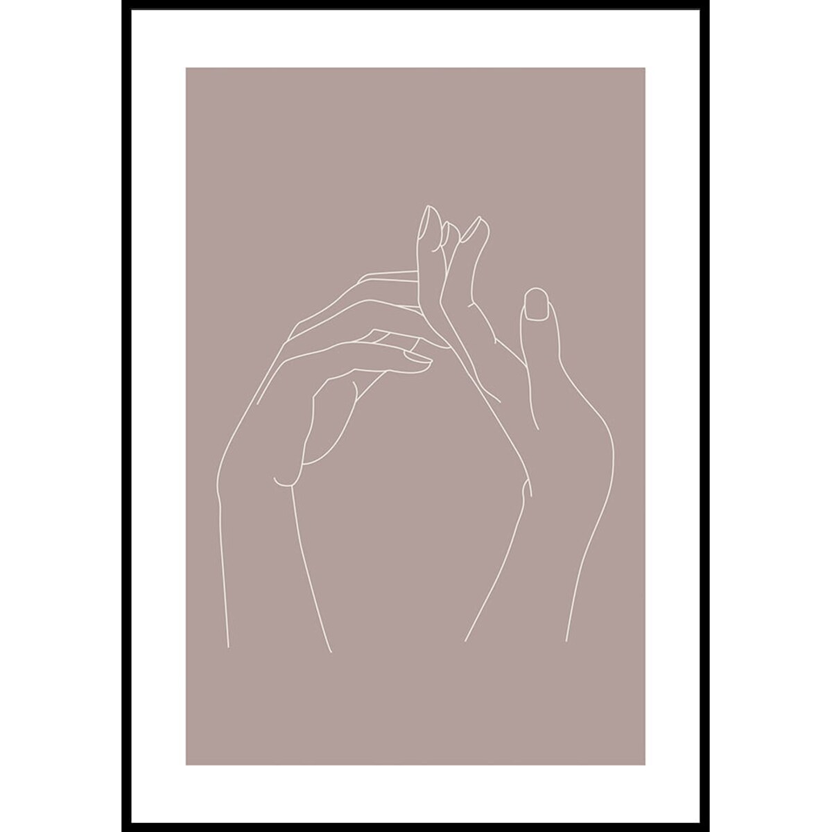 plakat line art dotyk kardamon 30x40 cm