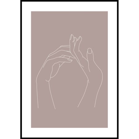 plakat line art dotyk kardamon 30x40 cm