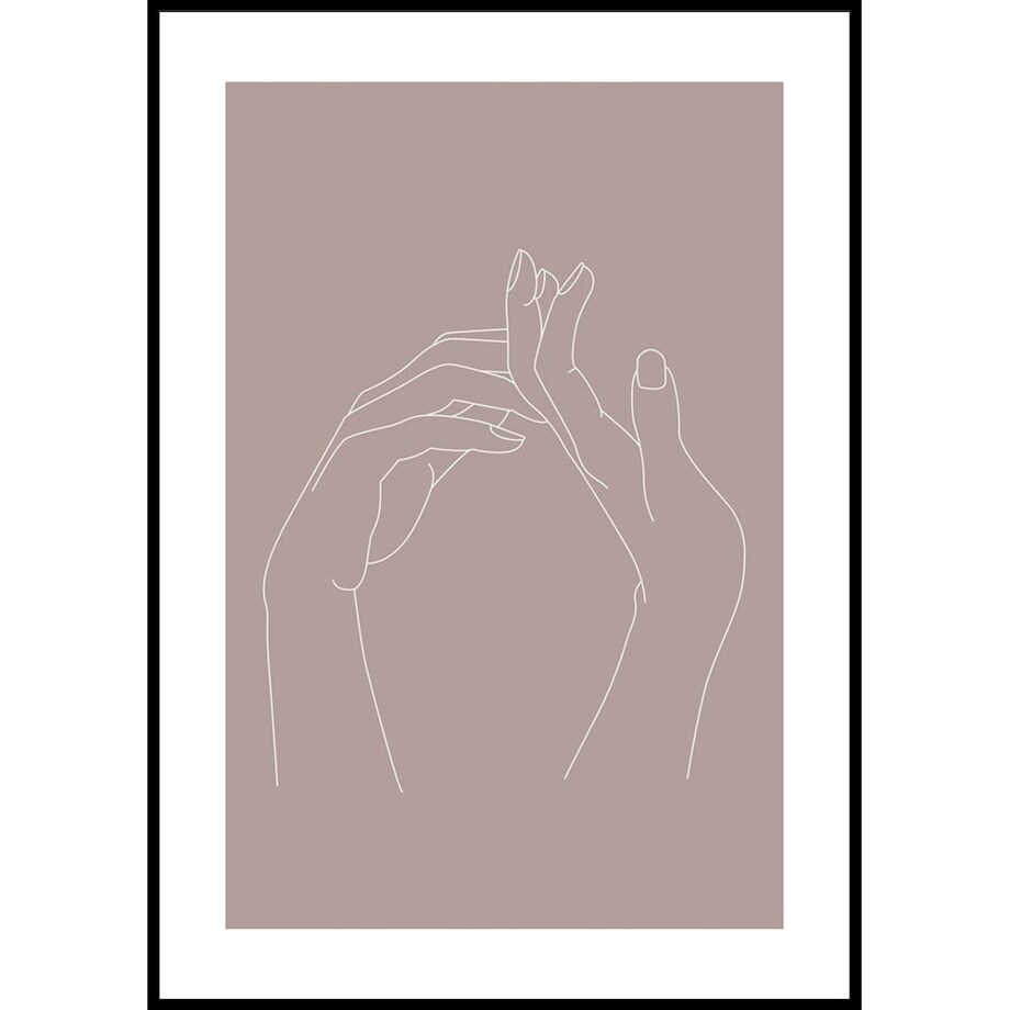 plakat line art dotyk kardamon 30x40 cm