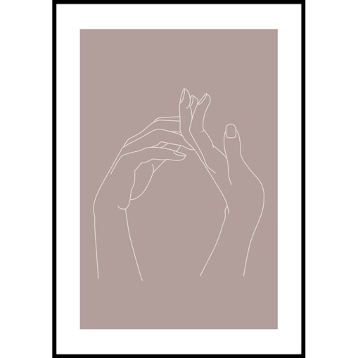 plakat line art dotyk kardamon 30x40 cm