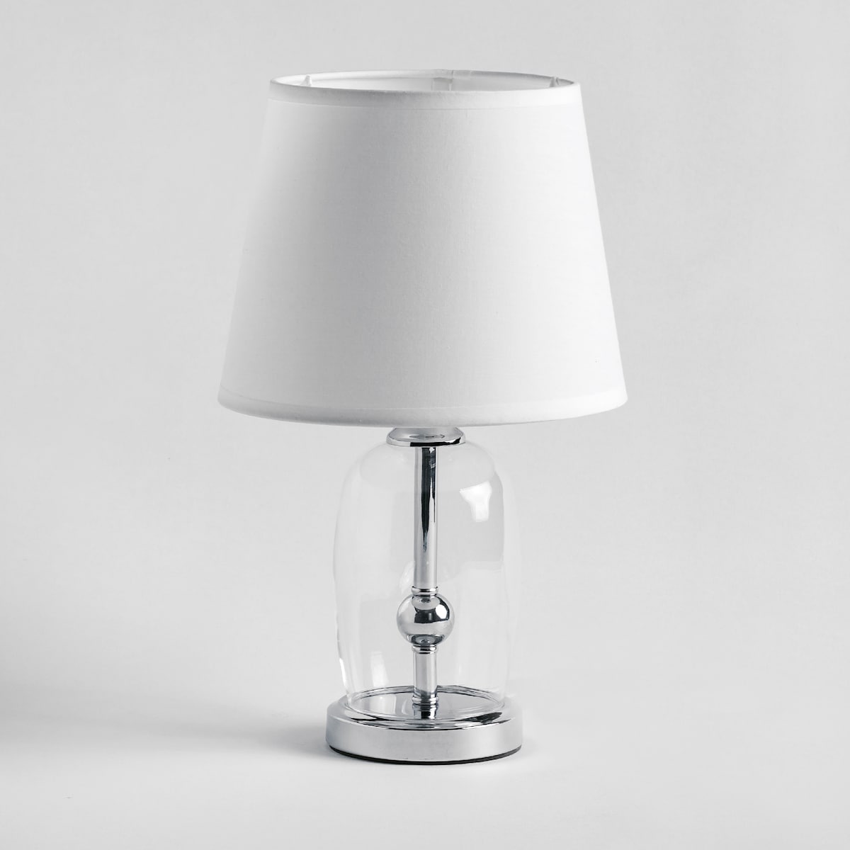 lampa stołowa ze szklaną podstawą glasso small