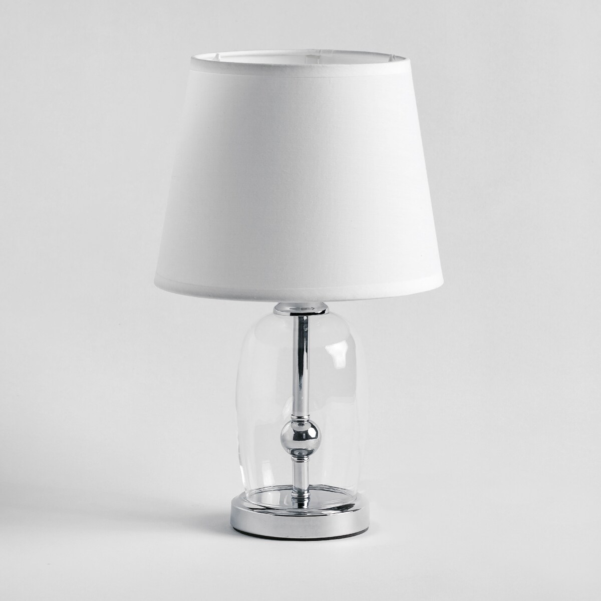 lampa stołowa ze szklaną podstawą glasso small