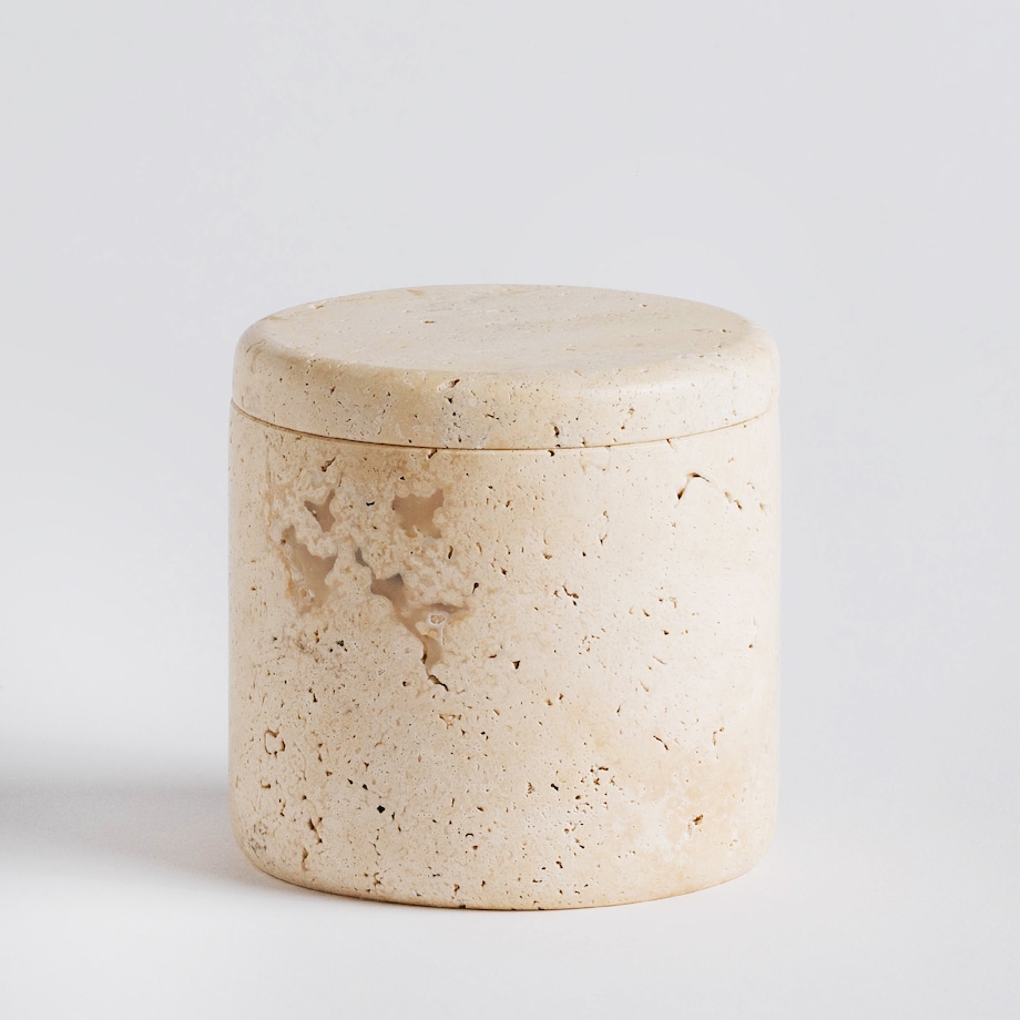 Pojemnik Łazienkowy z Trawertynu Pierres