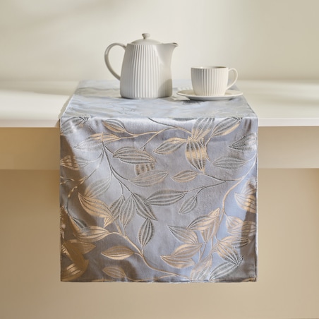 Bieżnik Blomstela 40x180 cm z motywem roślinnym