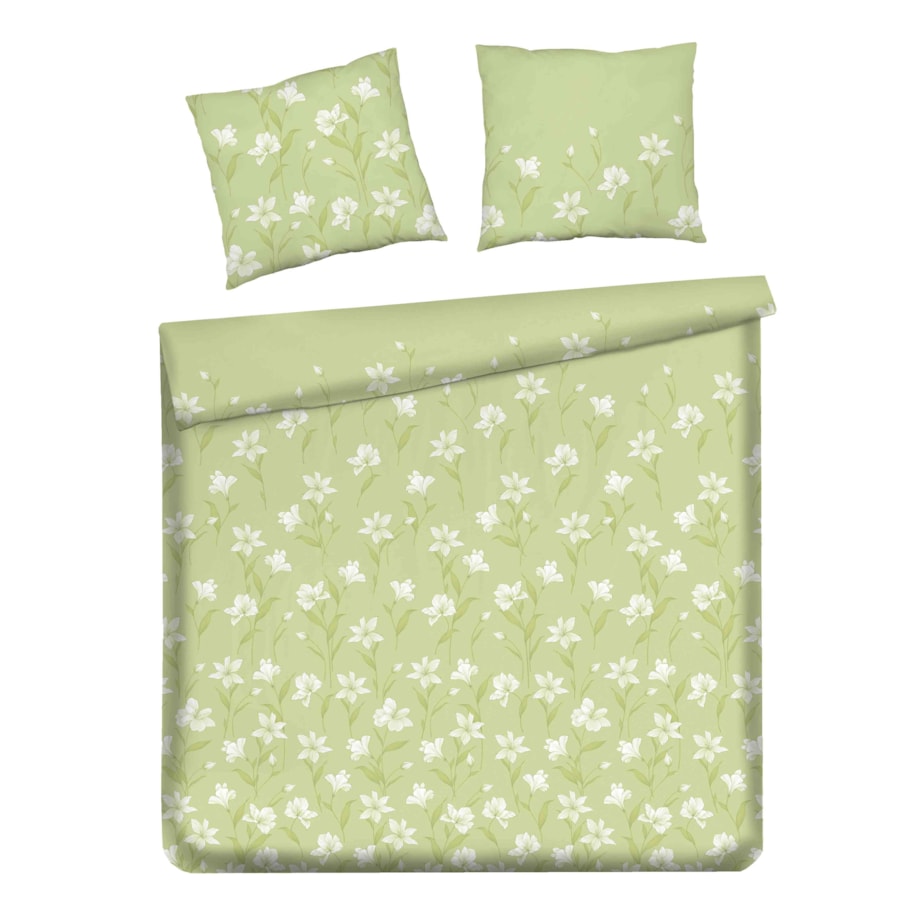 Pościel z bawełny satynowej Senito 200x220 cm z motywem kwiatowym