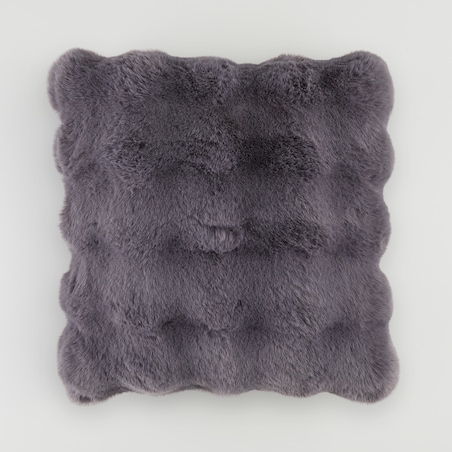 Poszewka Futrzana Bares 45x45 cm w kratę