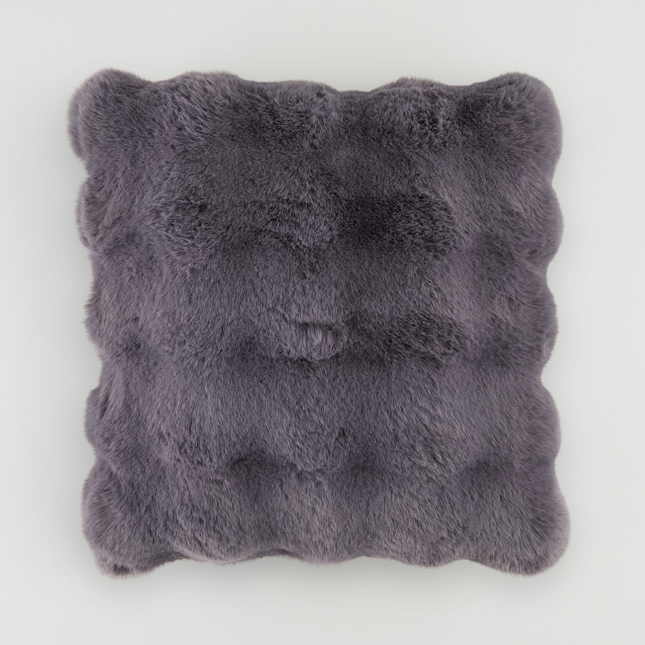 Poszewka Futrzana Bares 45x45 cm w kratę