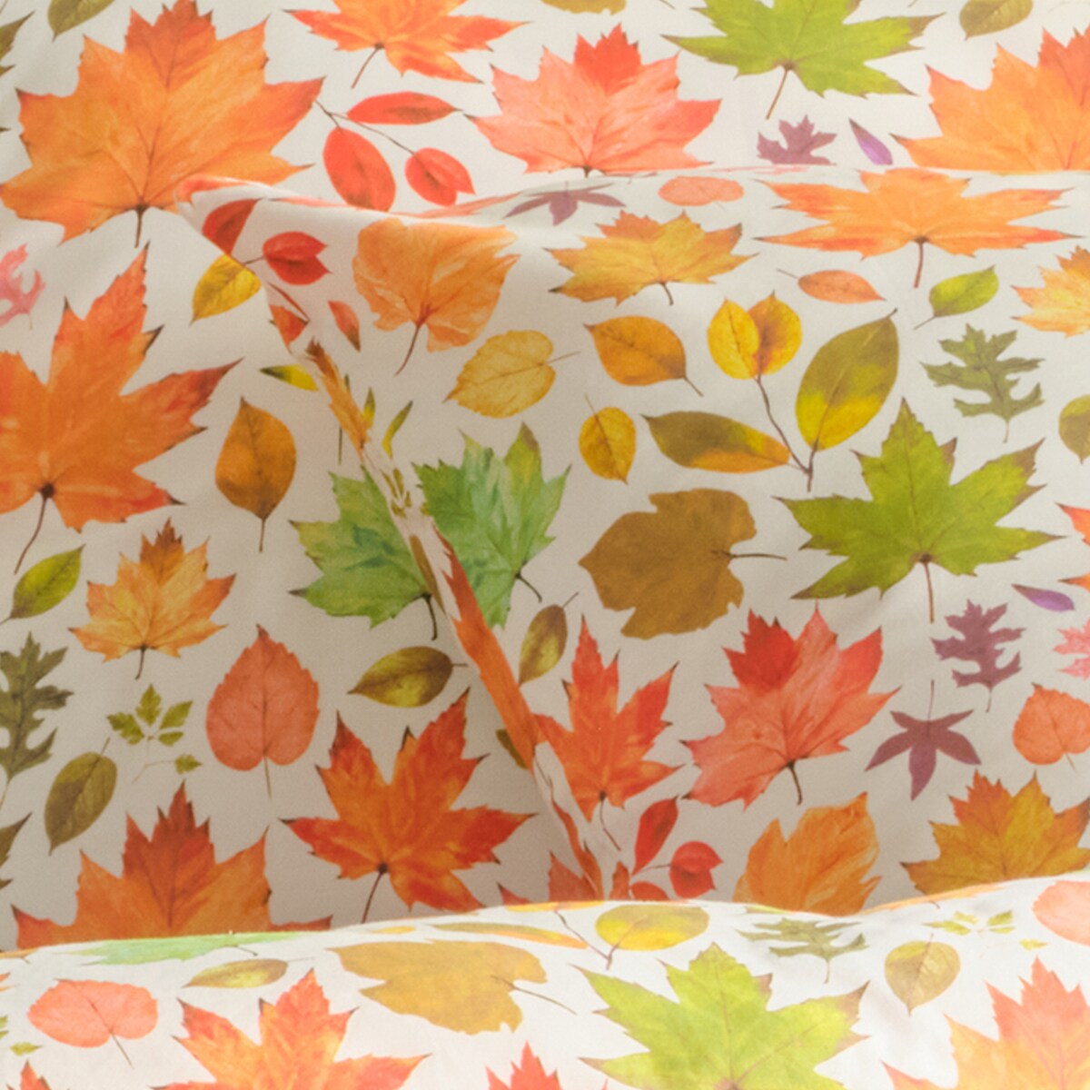 Pościel z bawełny satynowej Listio 200x220 cm z motywem liściastym