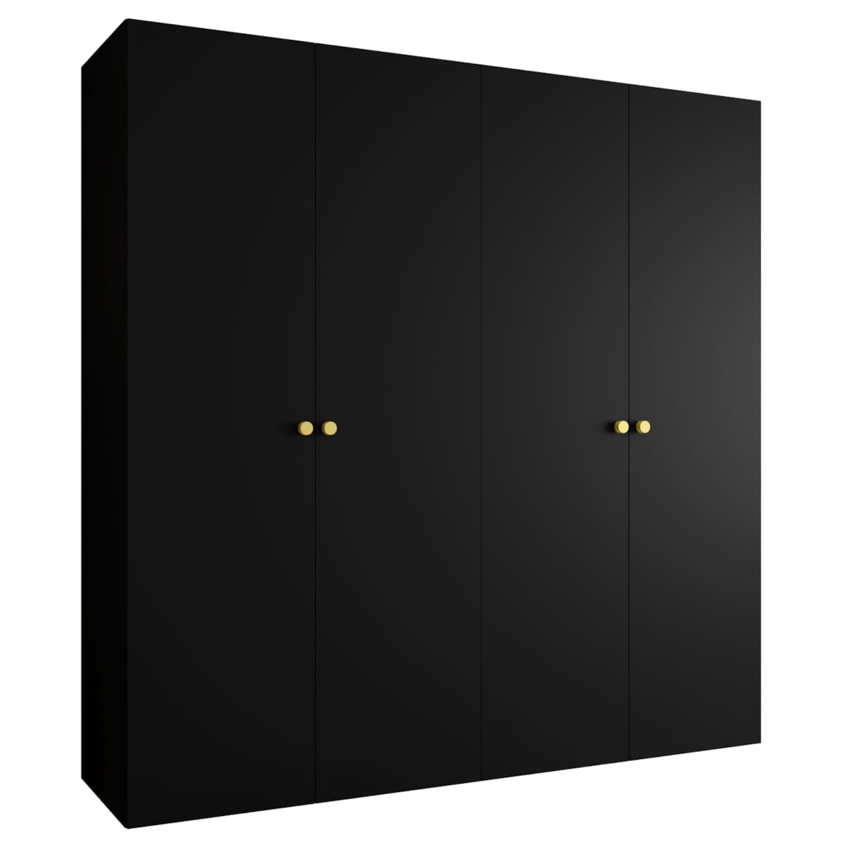 Szafa uchylna otwierana PARMA 1 200 wys. 202 cm Czarny + u. Złoty