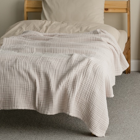 Narzuta Muślinowa Cienka Jayde 100x160 cm