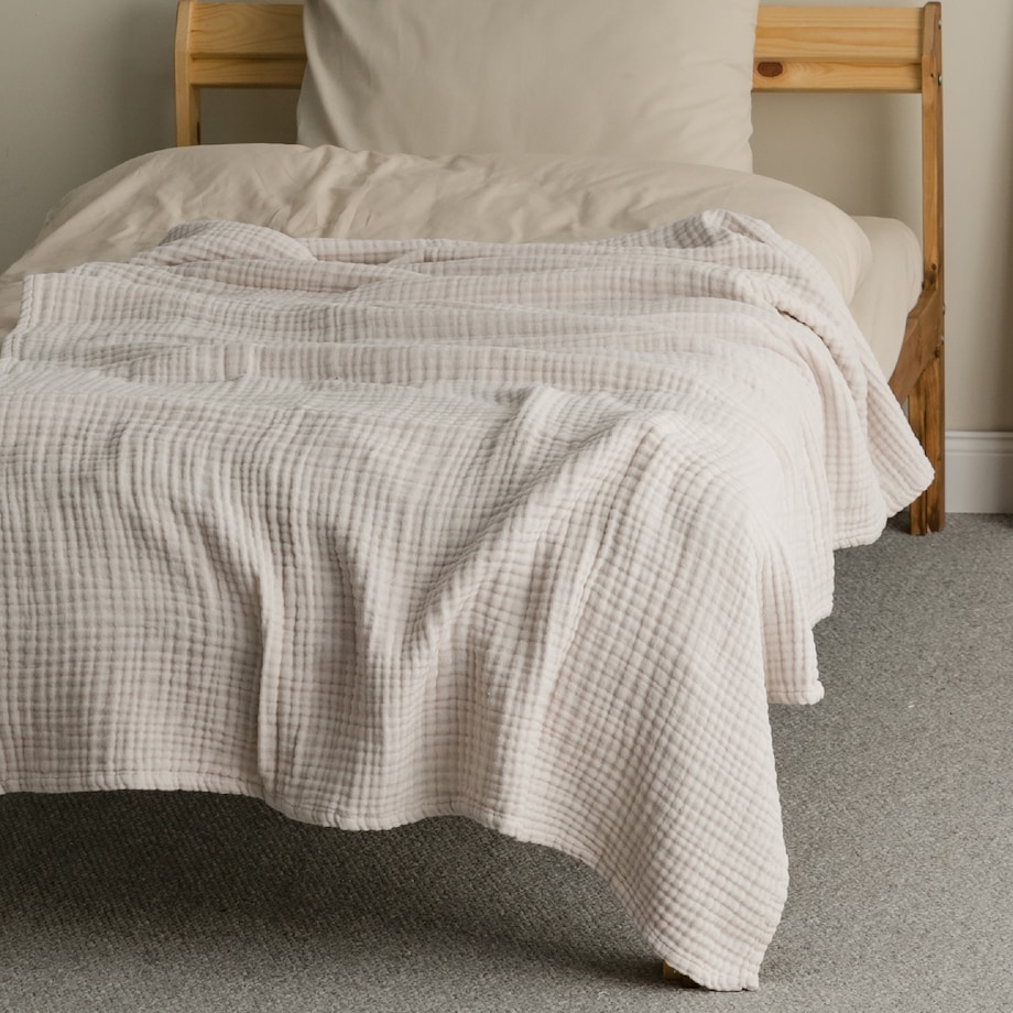 Narzuta Muślinowa Cienka Jayde 100x160 cm