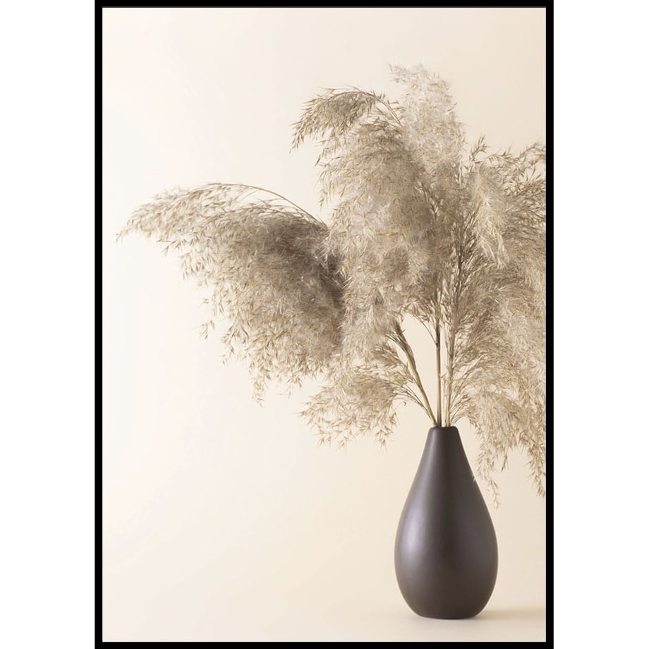 plakat trawa pampasowa w wazonie 30x40 cm