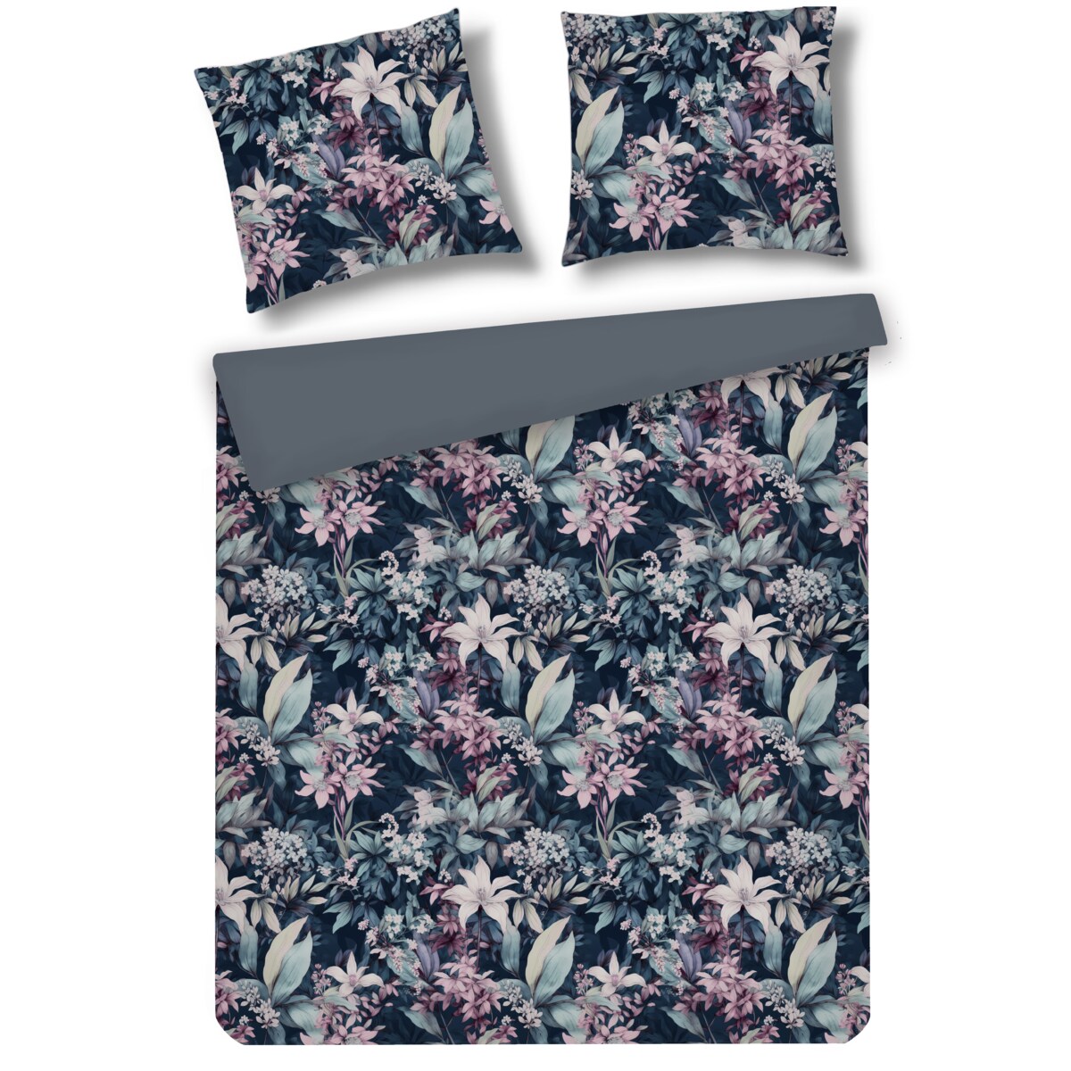 Pościel Welwetowa Rottis 200x220 cm z motywem roślinnym