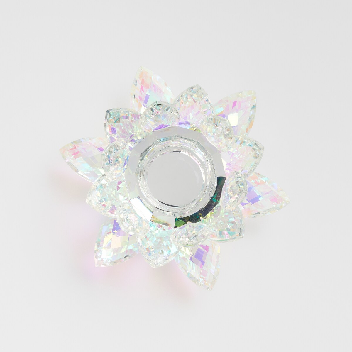 Świecznik Cristal shine z motywem kwiatowym