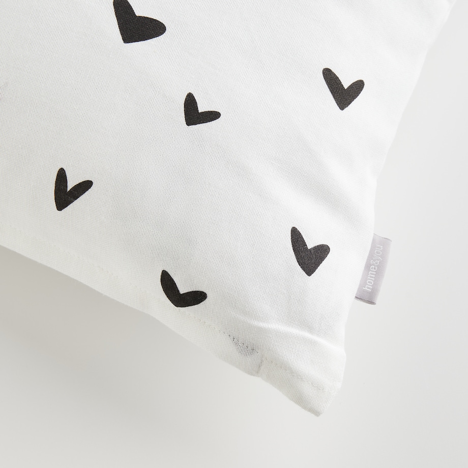 Poszewka Drukowana Mallory 45x45 cm z motywem serc