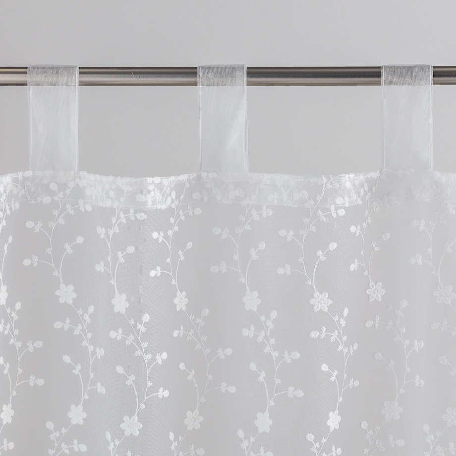 Firana Gaia 140x250 cm z motywem kwiatowym