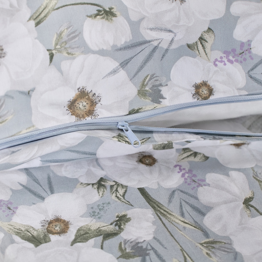 Pościel z bawełny satynowej Emeris 200x220 cm z motywem kwiatowym