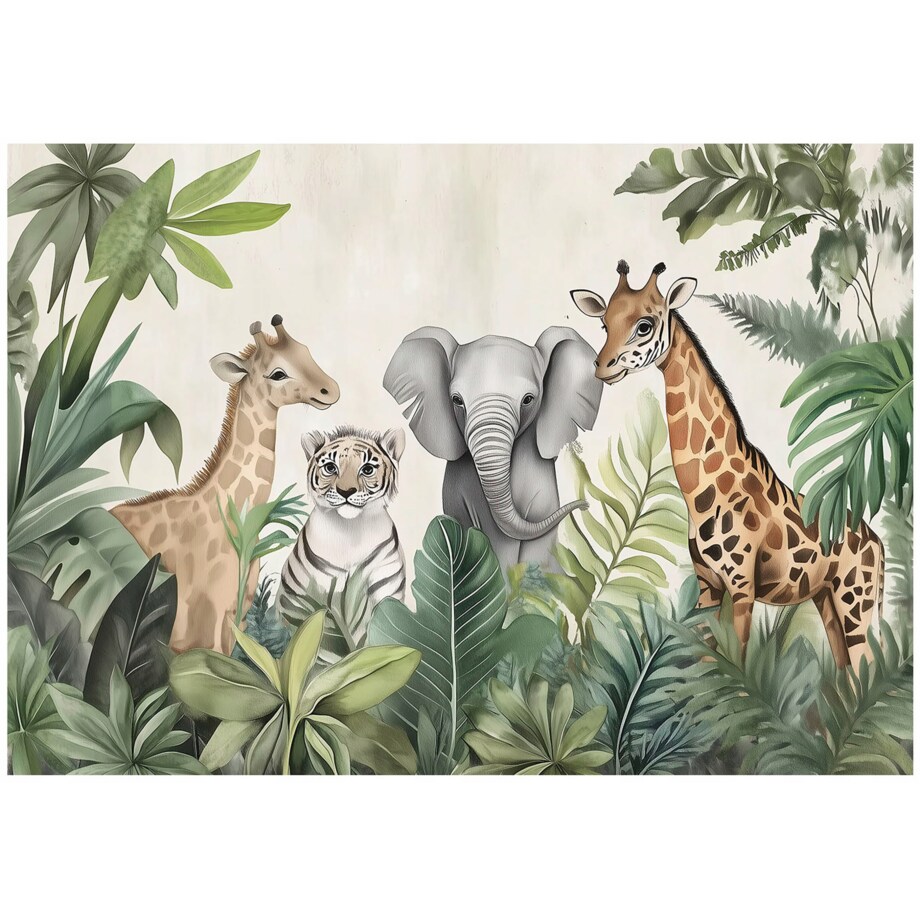 Fototapeta Dla Dzieci Na Flizelinie Dżungla Słoń Zielony 400x280