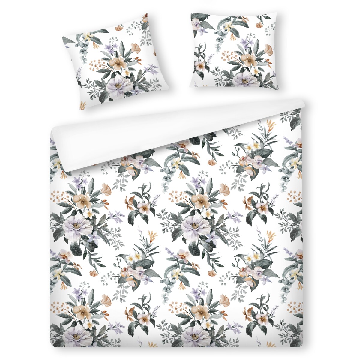 Pościel z bawełny satynowej Mariluna 200x220 cm z motywem tropikalnym