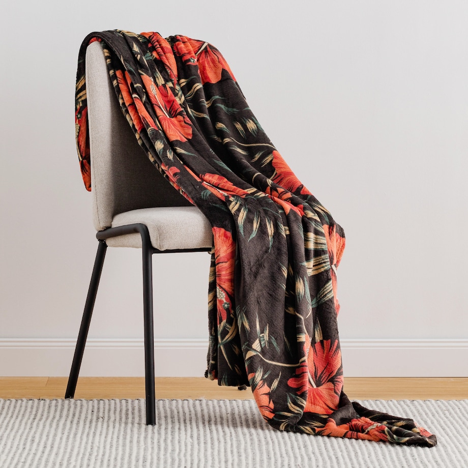 Drukowany koc Hibiskus 150x200 cm