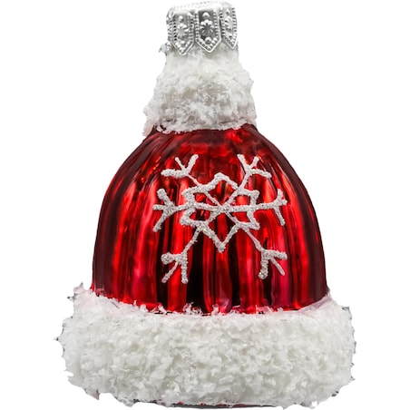 Bombka choinkowa: Czapka zimowa z płatkiem śniegu