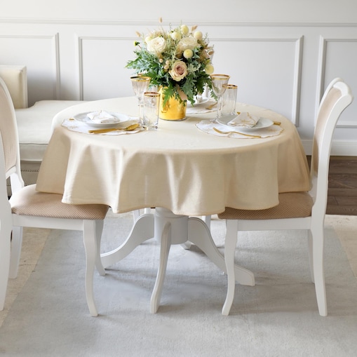 Okrągły Obrus Shiny Goldenline – ⌀ 210 cm