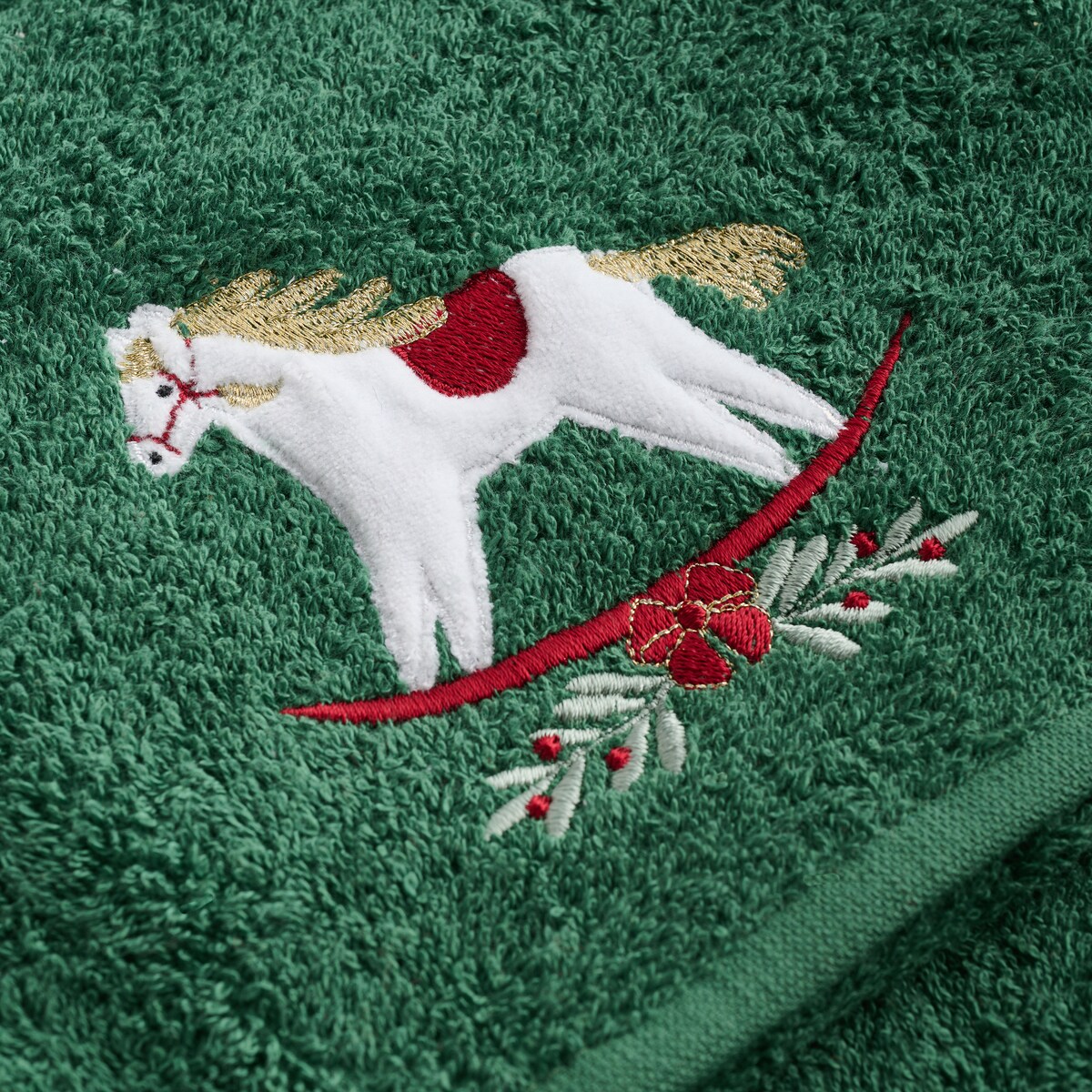 Komplet ręczników dekoracyjnych do twarzy lub rąk 2szt Nutpatcher 30x50 cm z motywem dziadka do orzechów