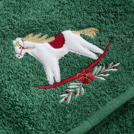 Komplet ręczników dekoracyjnych do twarzy lub rąk 2szt Nutpatcher 30x50 cm z motywem dziadka do orzechów