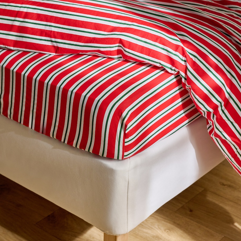 Prześcieradło Z Gumką Ginnoback 180x200 cm w paski